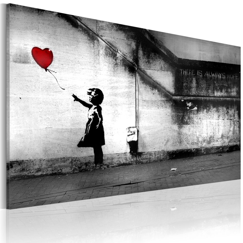 Bimago - Tableau - espoir (Banksy) - Décoration, image, art | Art urbain | 60x40 cm | - Tableaux, peintures