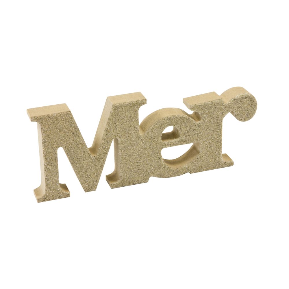 Visiodirect - Déco de table "" MER "" recouvert de sable - 14 x 5,6 cm - Objets déco