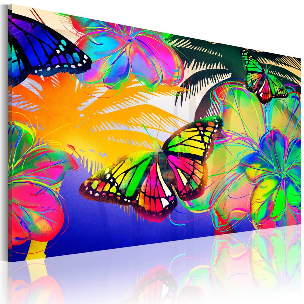 Bimago - Tableau - Papillons exotiques - Décoration, image, art | Abstraction | - Tableaux, peintures