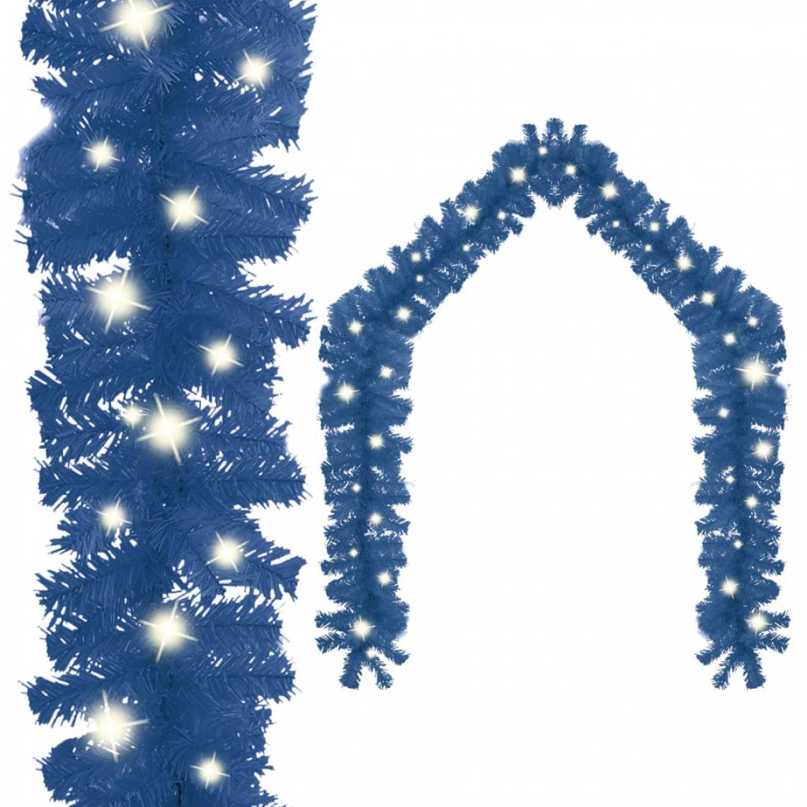 Wottes - Guirlande de Noël avec lumières LED 5 m Bleu - Décorations de Noël