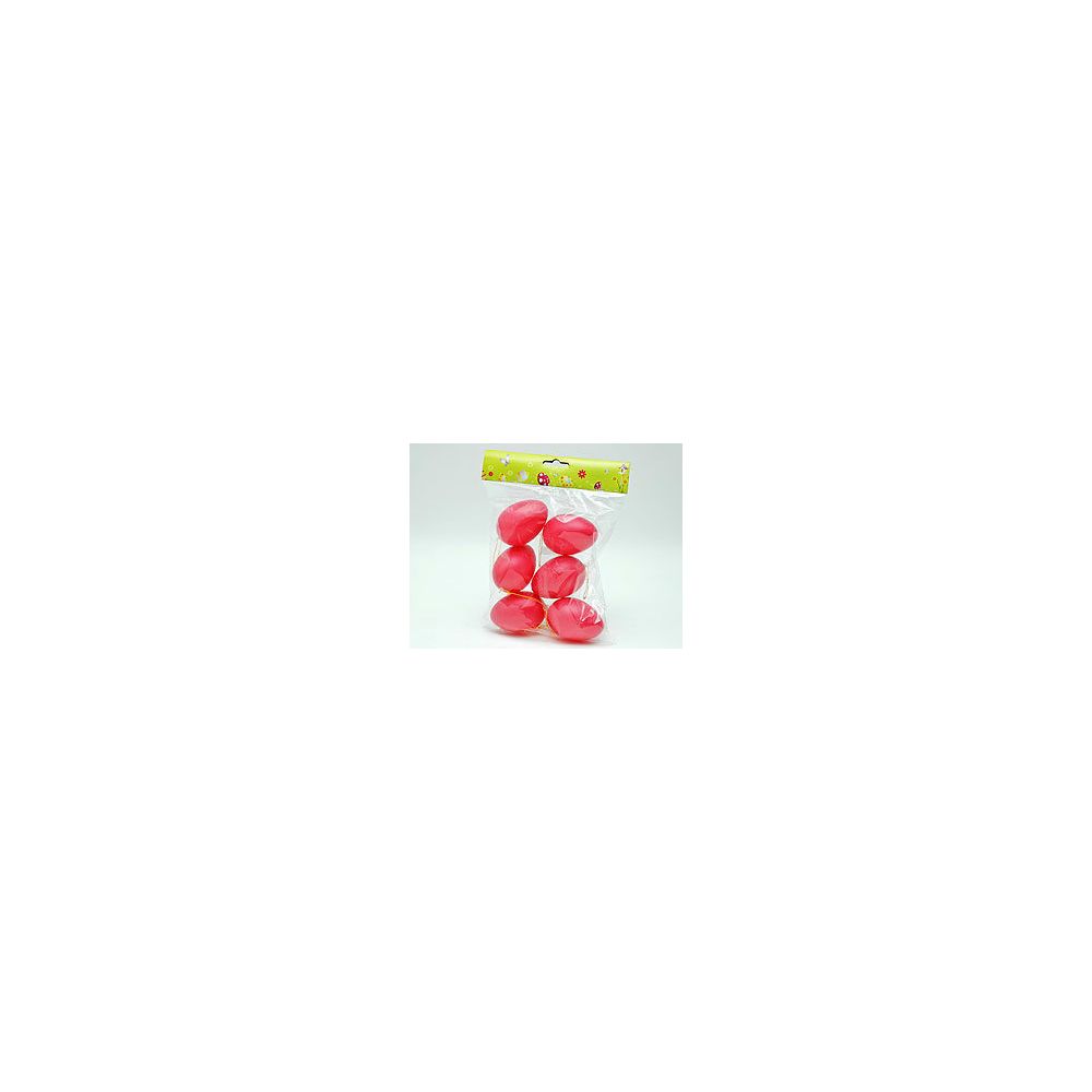 Coolminiprix - Lot de 6 - Lot de 6 oeufs de Pâques à suspendre 8cm roses - Qualité COOLMINIPRIX - Objets déco