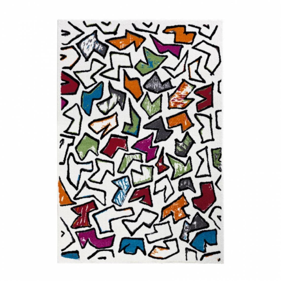 Wmd - Tapis design de salon pop art multicolore moderne Milano MUL023, Taille: 80 x 150 - Tapis