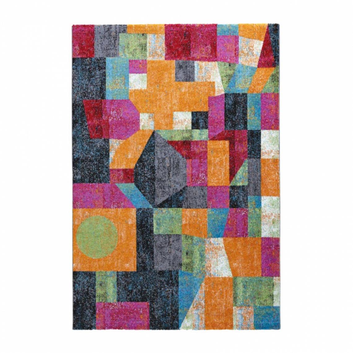 Wmd - Tapis de salon multicolore design géométrique moderne Milano MUL020, Taille: 60 x 110 - Tapis