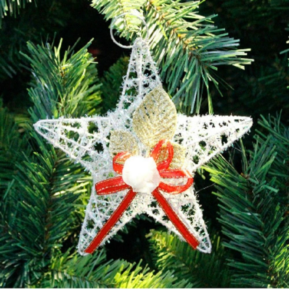 Wewoo - Décorations de Noël de 2 PCSornements d'arbre de en fer forgé étoile à cinq branches - Décorations de Noël