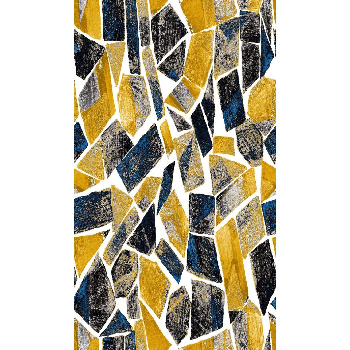 Homemania - HOMEMANIA Tapis Imprimé Collage 1 - Géométrique - Décoration de Maison - Antidérapant - Pour Salon, séjour, chambre à coucher - Multicolore en Polyester, Coton, 140 x 220 cm - Tapis