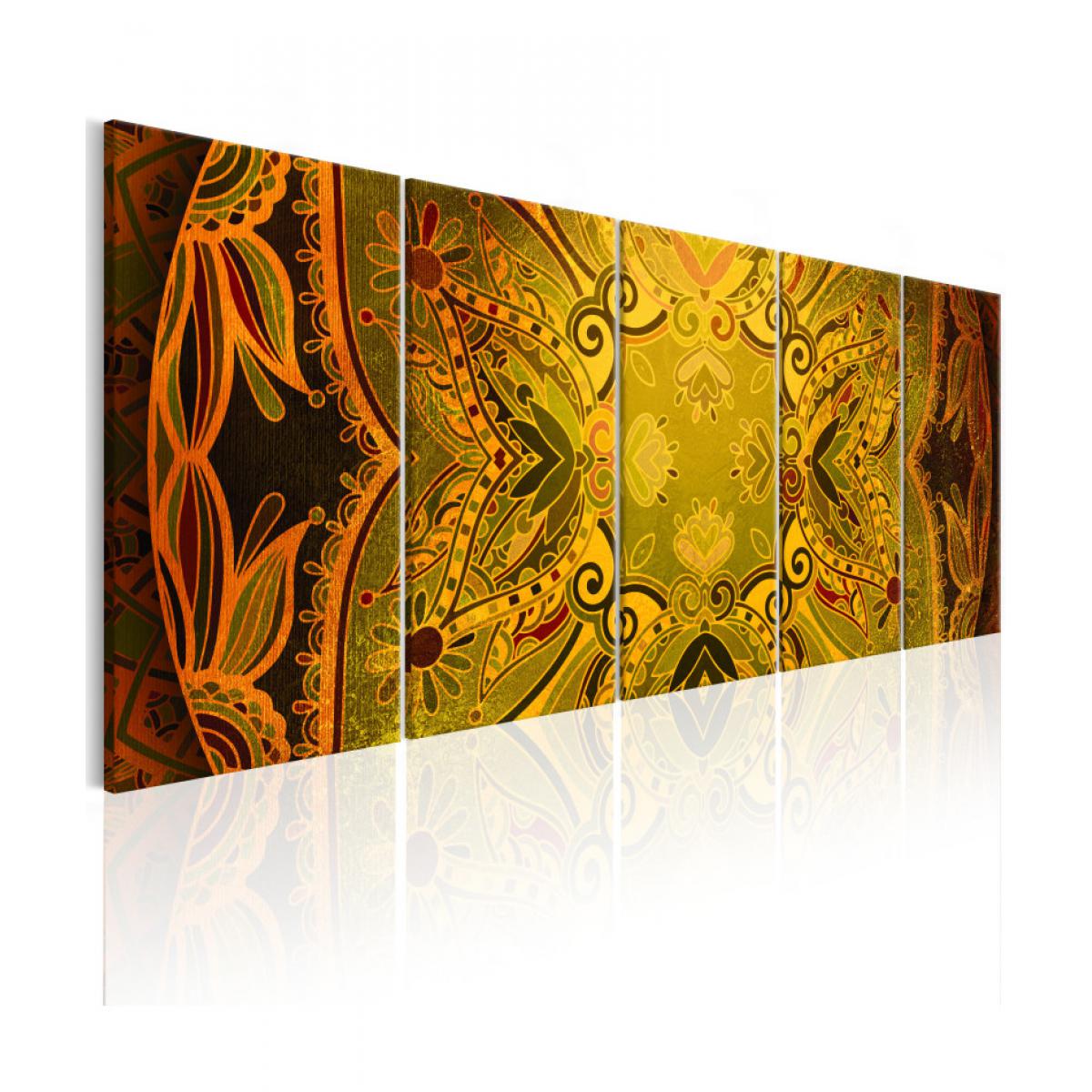 Artgeist - Tableau - Mandala: Flowery Wings 200x80 - Tableaux, peintures