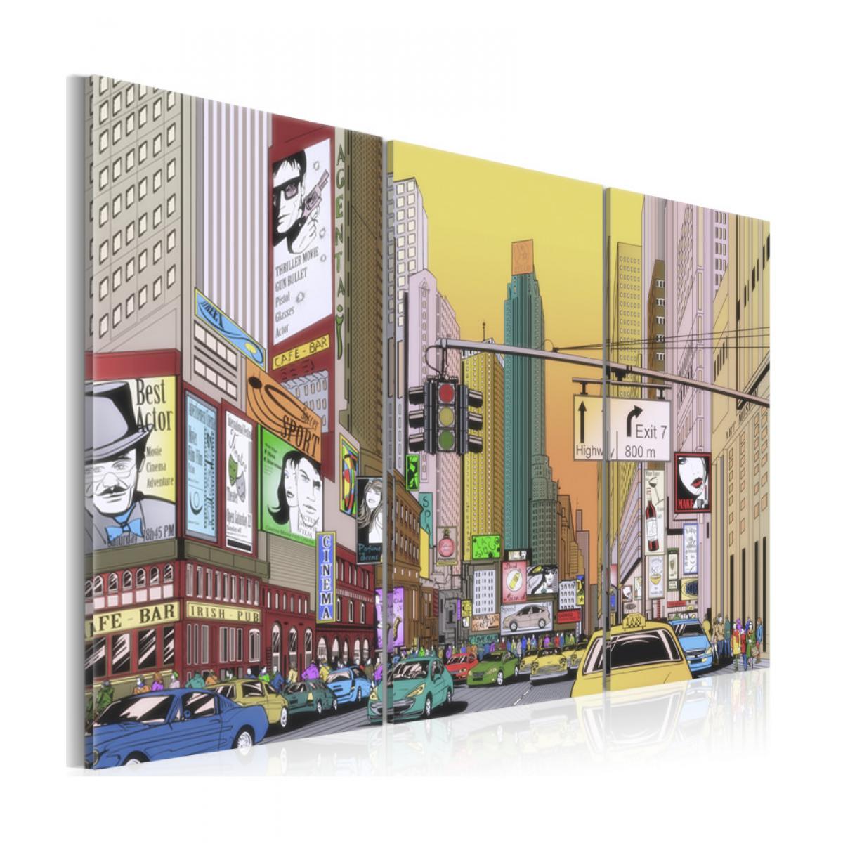 Artgeist - Tableau - Cartoon city 60x40 - Tableaux, peintures