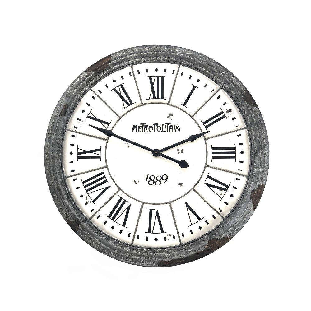 L'Originale Deco - Grande Horloge Industriel Fer ø100 cm - Horloges, pendules
