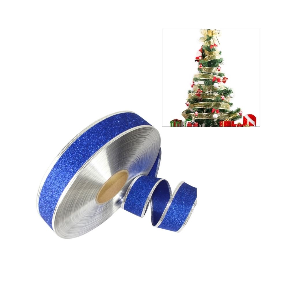 Wewoo - Ornements de noël bleu 2m décoration de fête de paillettes poudre ruban de d'arbre de - Décorations de Noël