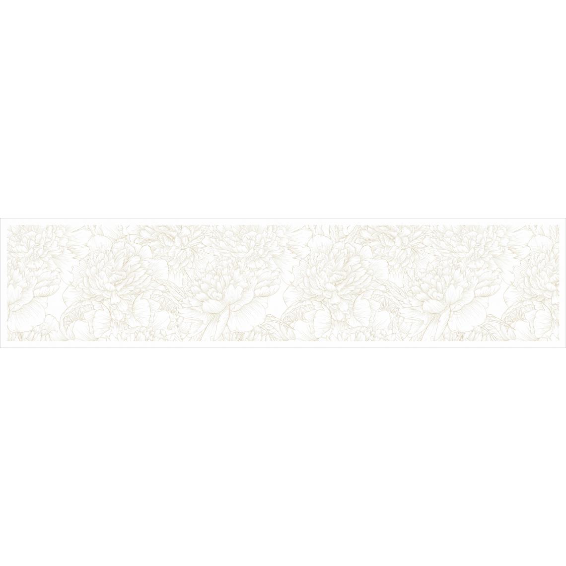 Alter - Chemin de cuisine, 100% Made in Italy, Tapis antitache avec impression numérique, Chemin de table antidérapant et lavable, Modèle Fleurs - Beverley, cm 240x52 - Tapis
