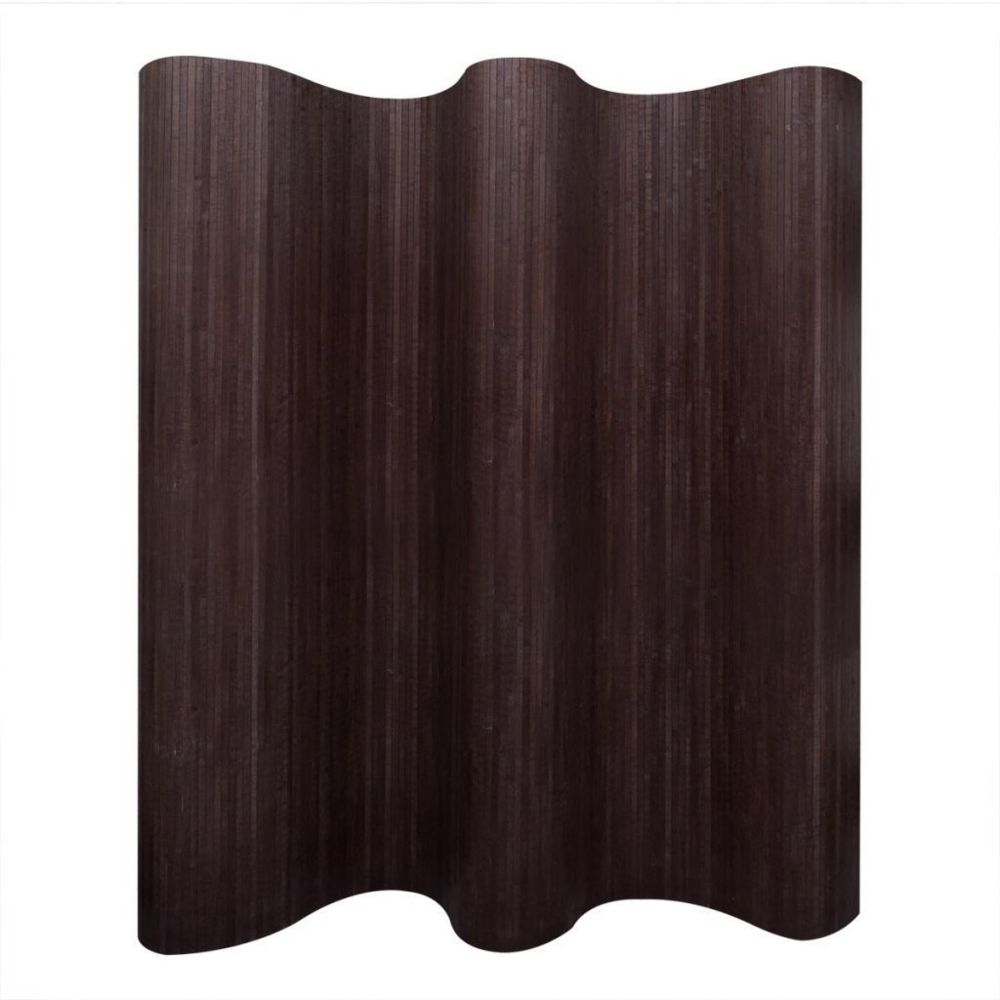 Helloshop26 - Paravent séparateur de pièce cloison de séparation décoration meuble bambou marron foncé 250 cm 0802011 - Paravents