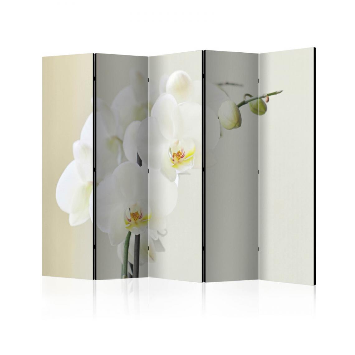 Artgeist - Paravent 5 volets - White orchid II [Room Dividers] 225x172 - Paravents