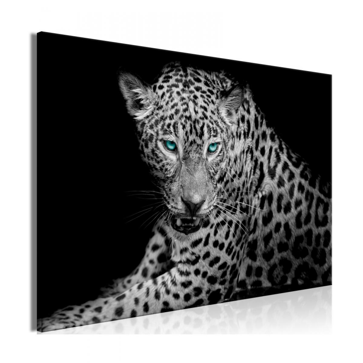 Artgeist - Tableau - Leopard Portrait (1 Part) Wide 90x60 - Tableaux, peintures