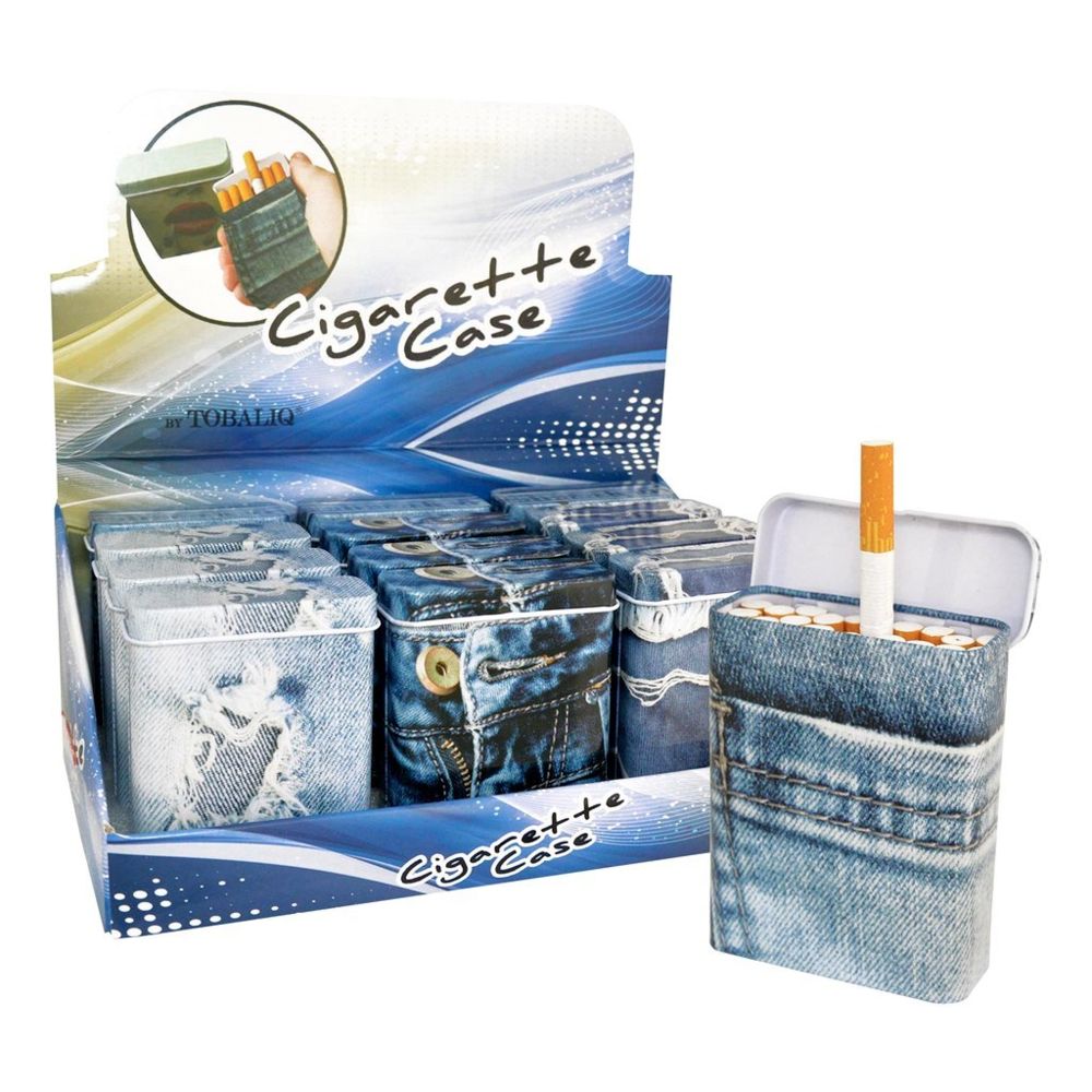 Coolminiprix - Lot de 6 - Etui à cigarettes métal ""Jeans"" modèles assortis - Qualité COOLMINIPRIX - Objets déco