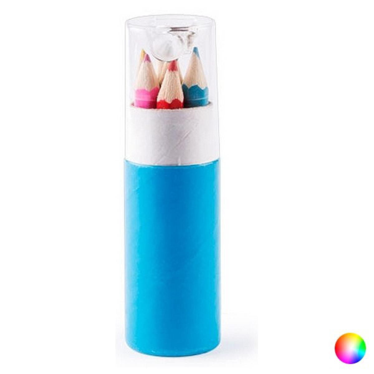 Totalcadeau - Tube avec crayons de couleurs - Boite et 6 Crayons de couleur et Taille-crayon Pas cher - Objets déco