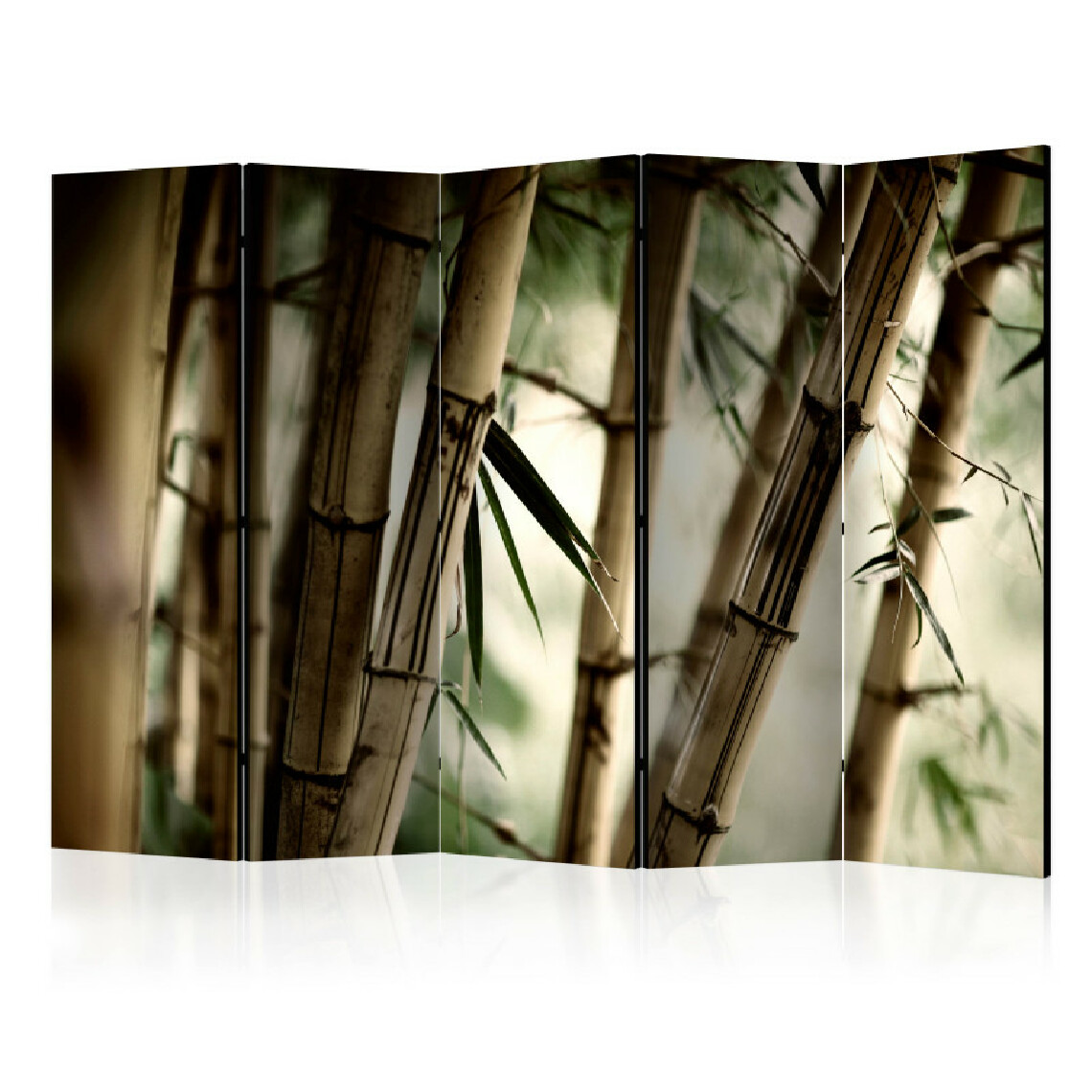 Artgeist - Paravent 5 volets - Fog and bamboo forest II [Room Dividers] 225x172 - Paravents