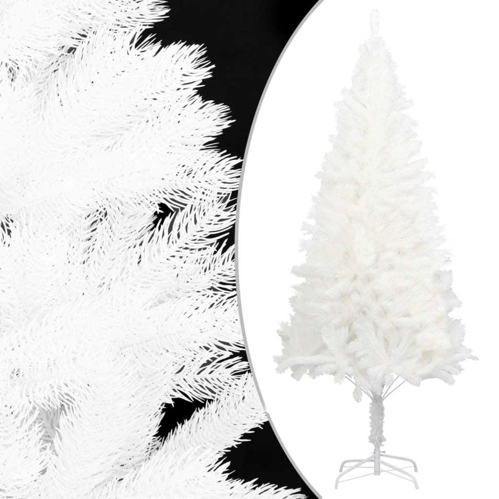 Vidaxl - vidaXL Sapin de Noël artificiel avec support Blanc 180 cm PE - Décorations de Noël