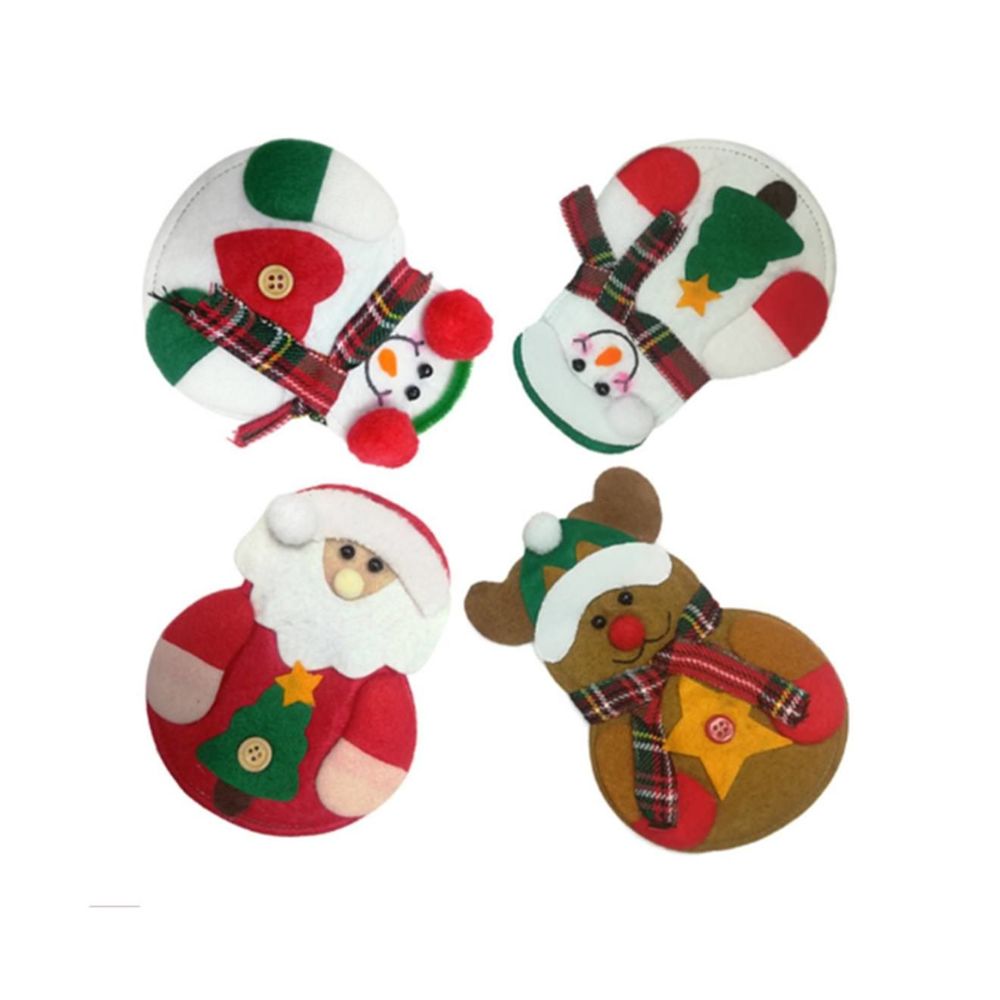 marque generique - YP Select Pack de 4 décorations de Noël, restaurant, agencement d'hôtel, couteau et fourchette, vaisselle créative, porte-outils - Décorations de Noël