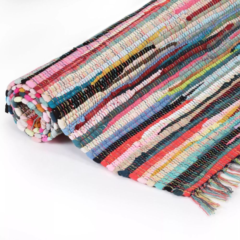 marque generique - Icaverne - Petits tapis ligne Tapis Chindi Coton tissé à la main 160 x 230 cm Multicolore - Tapis