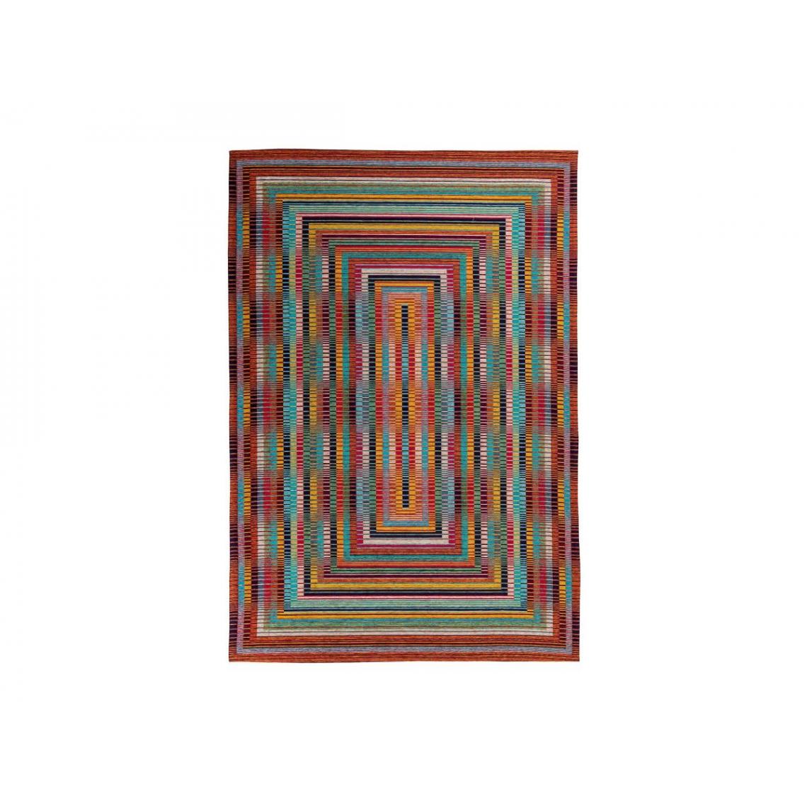 Bobochic - BOBOCHIC Tapis poil court rectangulaire CARRIA motif rayures multicolor Multicolore 160x230 - Tapis