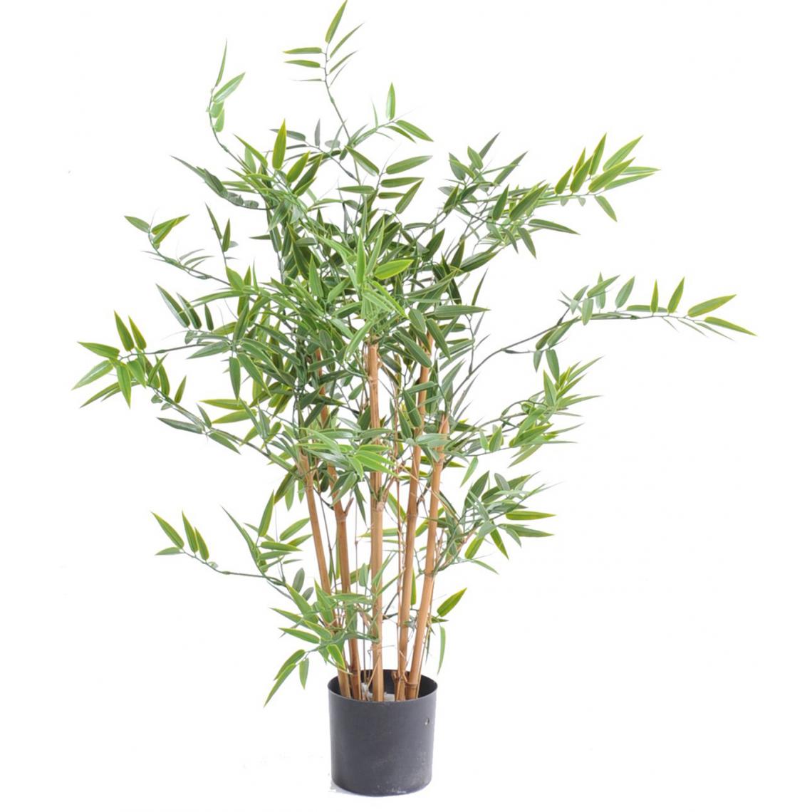 Pegane - Plante artificielle haute gamme Spécial extérieur en Bambou artificiel, couleur verte - Dim : 90 x 60 cm - Plantes et fleurs artificielles