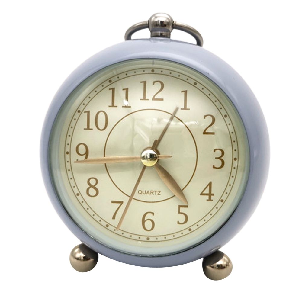 marque generique - Horloge de table silencieuse à quartz avec réveil avec lumière bleue claire - Réveil