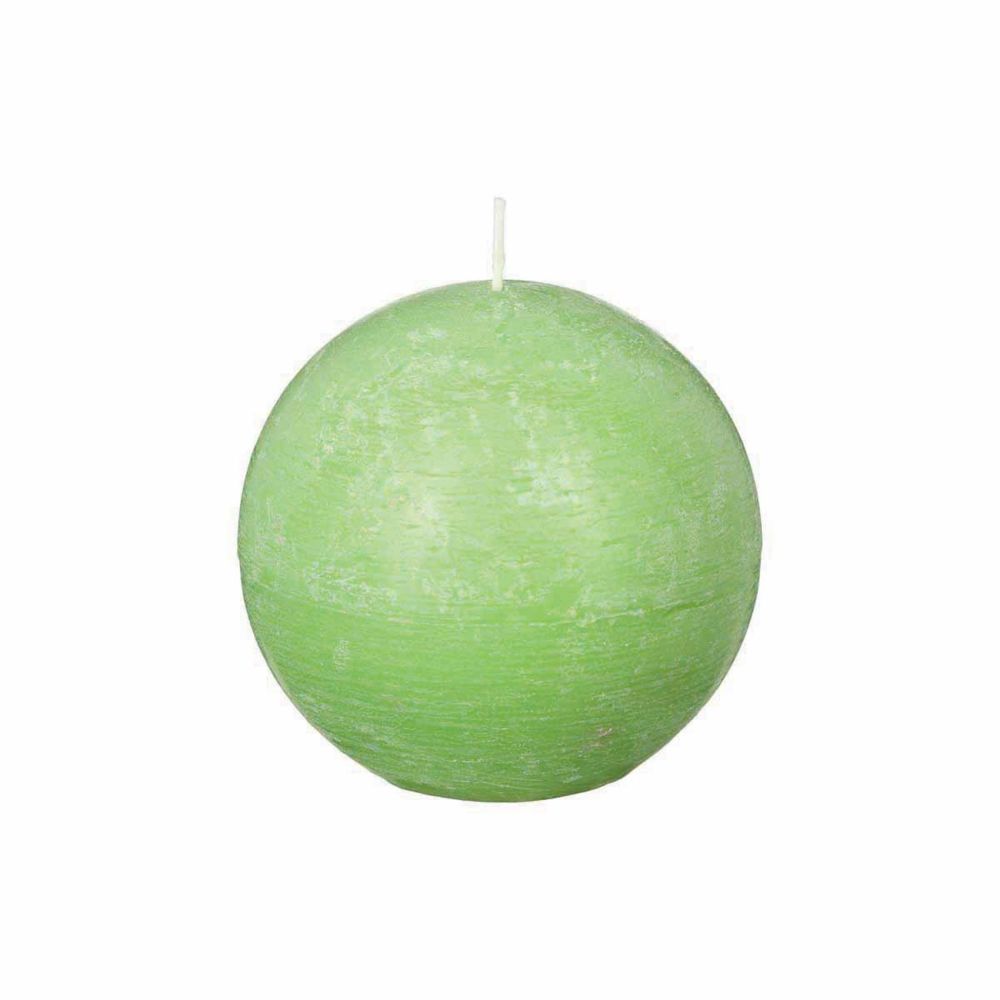 Comptoir Des Bougies - Bougie boule Rustic - Diam. 10 cm - Vert - Bougies