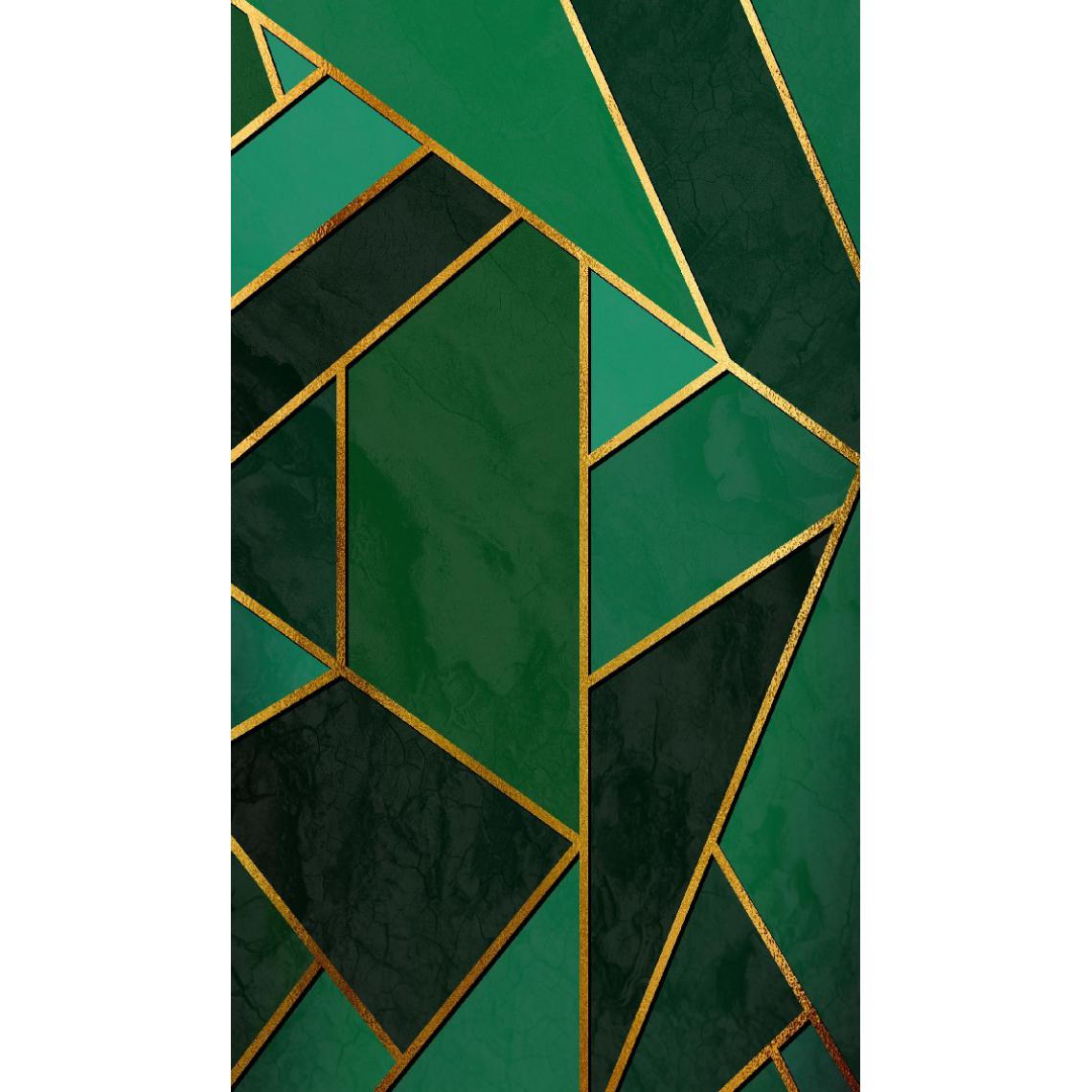 Homemania - HOMEMANIA Tapis Imprimé Gold Mosaic 1 - Géométrique - Décoration de Maison, tapis d'entrée - Antidérapant - pour Couloir, Cuisine, Chambre, Salon - Multicolore en Polyester, Coton, 80 x 200 cm - Tapis