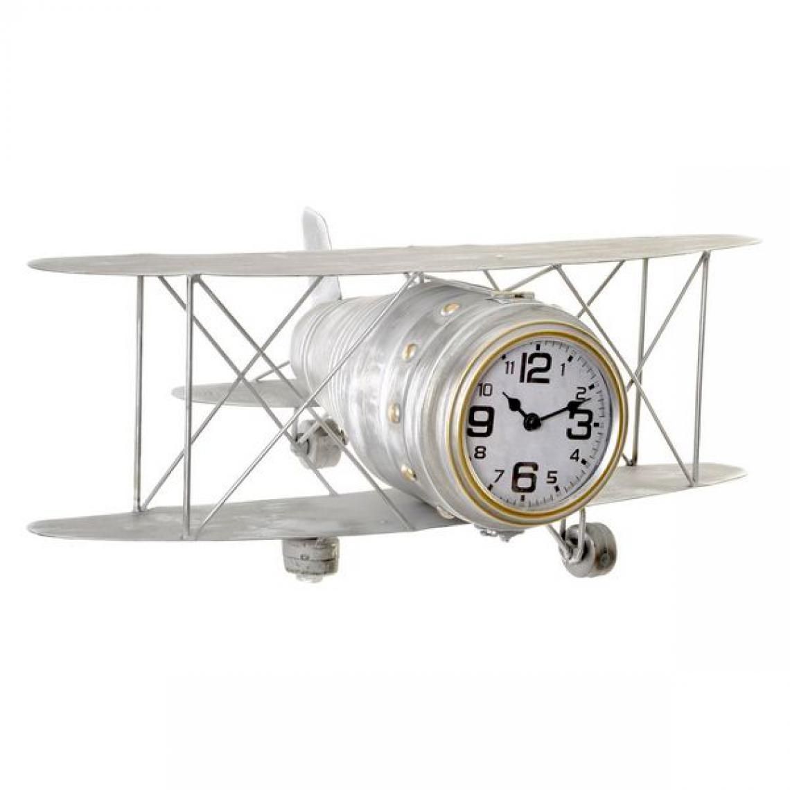 Unknown - Horloge de table DKD Home Decor Métal Avion Bois MDF (48 x 33 x 19 cm) - Horloges, pendules