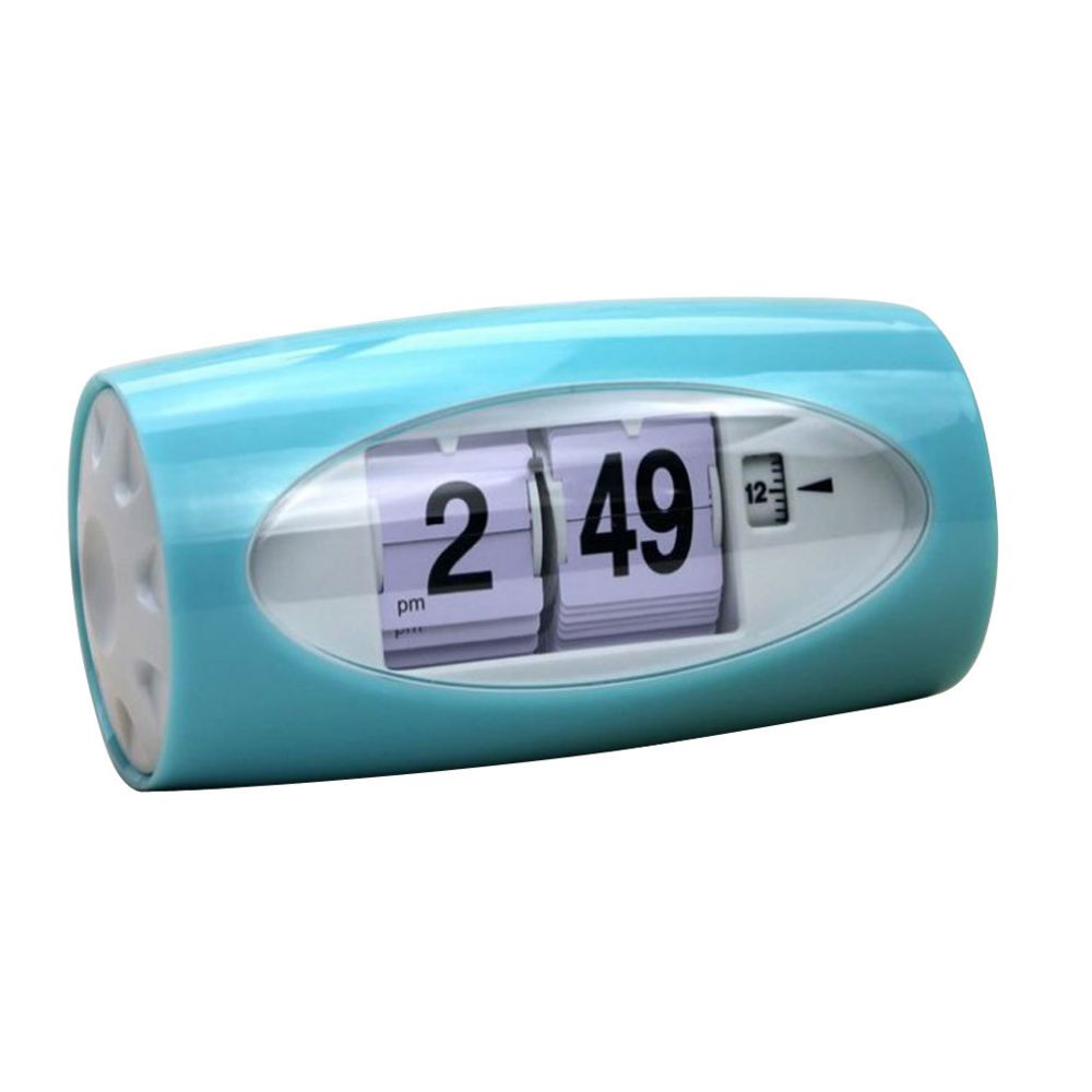 marque generique - horloge de table numérique auto flip clock réveil décor de maison horloge de bureau vert - Horloges, pendules