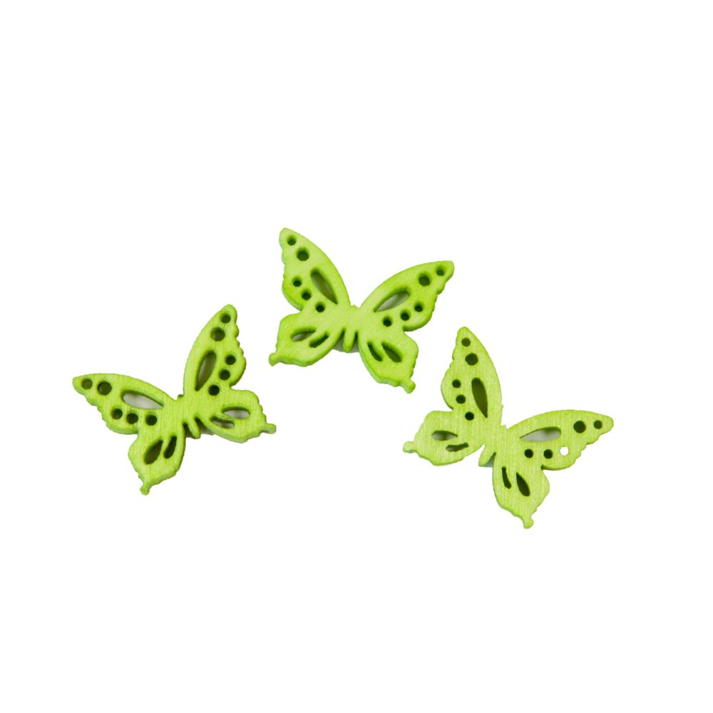 Visiodirect - 10 Lots de 20 Confettis de table papillon en Bois Menthe - 1,5 x 2 cm - Objets déco