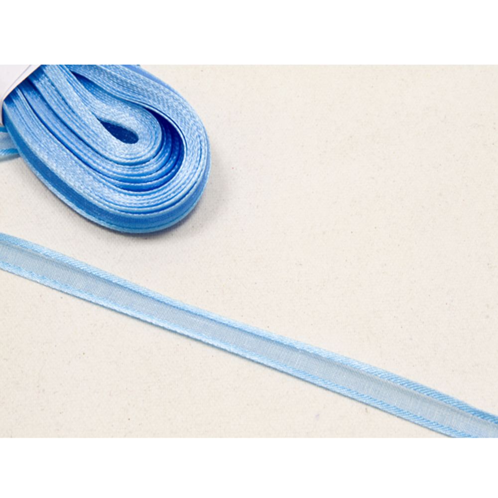 Visiodirect - Ruban en organza bordé en satin coloris Turquoise - 6 mm x 10 m - Objets déco