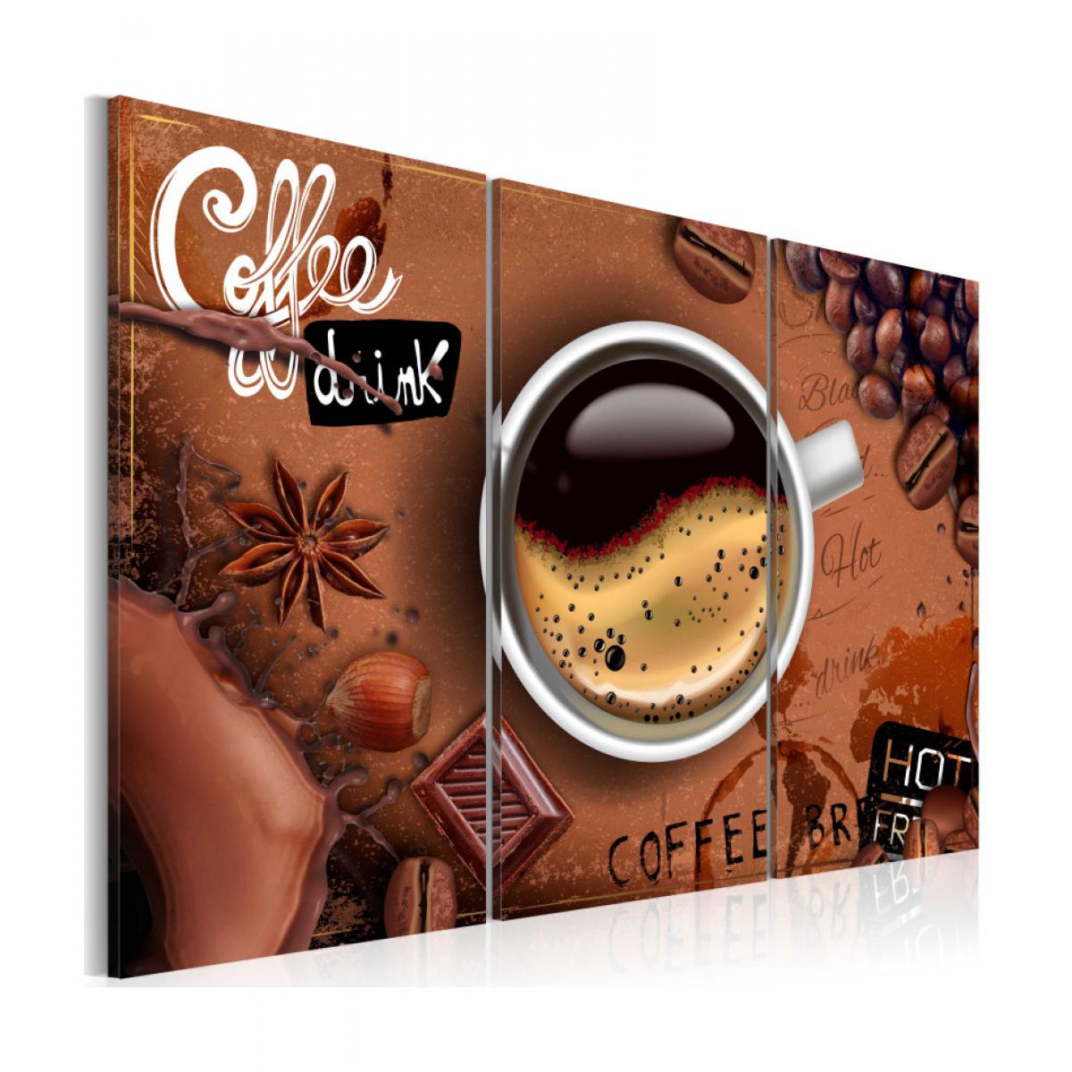 Artgeist - Tableau - Cup of hot coffee 90x60 - Tableaux, peintures