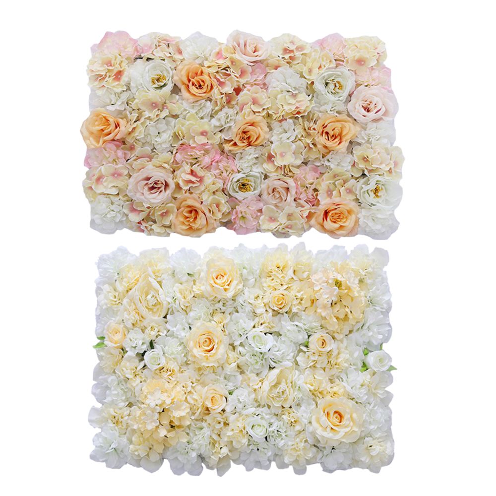 marque generique - 2x mur de fleurs artificielles lieu de mariage pilier de fleurs route principale décor floral - Plantes et fleurs artificielles