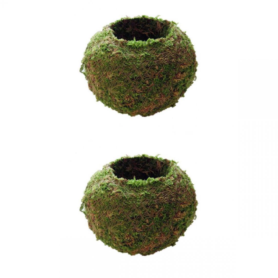marque generique - 2pcs Boule Mousse Pots de Fleur Planteur Bonsaï Décor de Jardin - Pots, cache-pots
