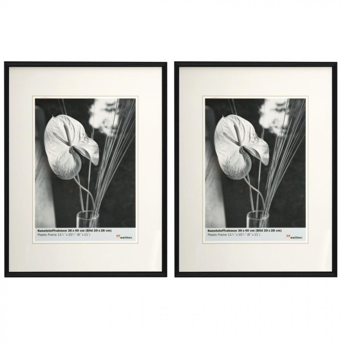 Ac-Deco - Lot de 2 cadres photos - Walther Galeria - 30 x 40 cm - Noir - Cadres, pêle-mêle