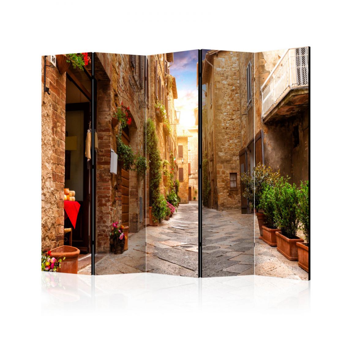 Artgeist - Paravent 5 volets - Colourful Street in Tuscany II [Room Dividers] 225x172 - Paravents