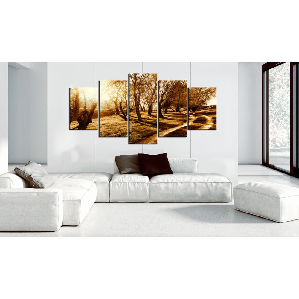 marque generique - 200x100 Tableau Forêt Paysages Inedit Amber orchard - Tableaux, peintures