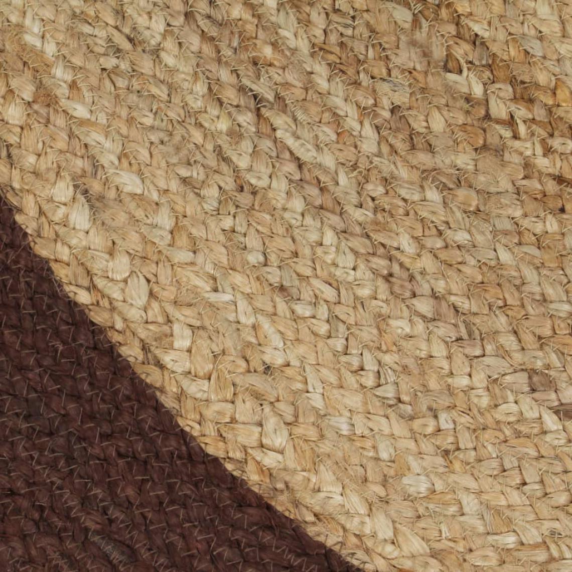 Icaverne - Icaverne - Petits tapis gamme Tapis fait à la main Jute avec bord marron 120 cm - Tapis