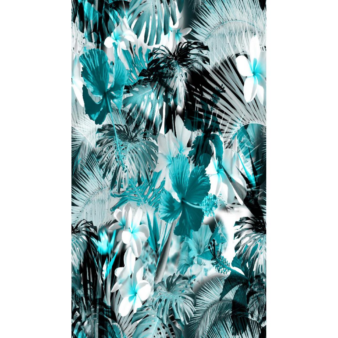 Homemania - HOMEMANIA Tapis Imprimé Blue Jungle 1 - Nature - Décoration de Maison, tapis d'entrée - Antidérapant - pour Couloir, Cuisine, Chambre, Salon - Multicolore en Polyester, Coton, 80 x 300 cm - Tapis