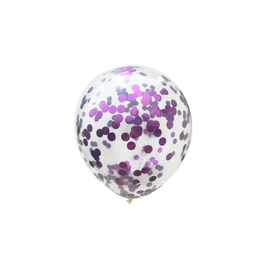 Wewoo - Décorations de Fête 10 PCS 12 Pouces Ballons De Confettis Décoration De Mariage Joyeux Anniversaire Ballon En Latex Violet - Décorations de Noël
