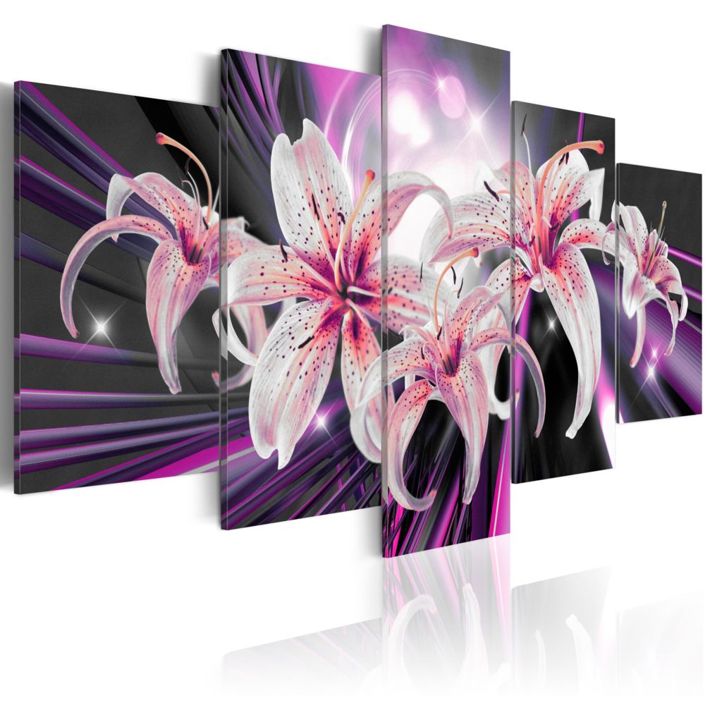 Bimago - Tableau - Violet Inspiration - Décoration, image, art | Fleurs | Lys | - Tableaux, peintures