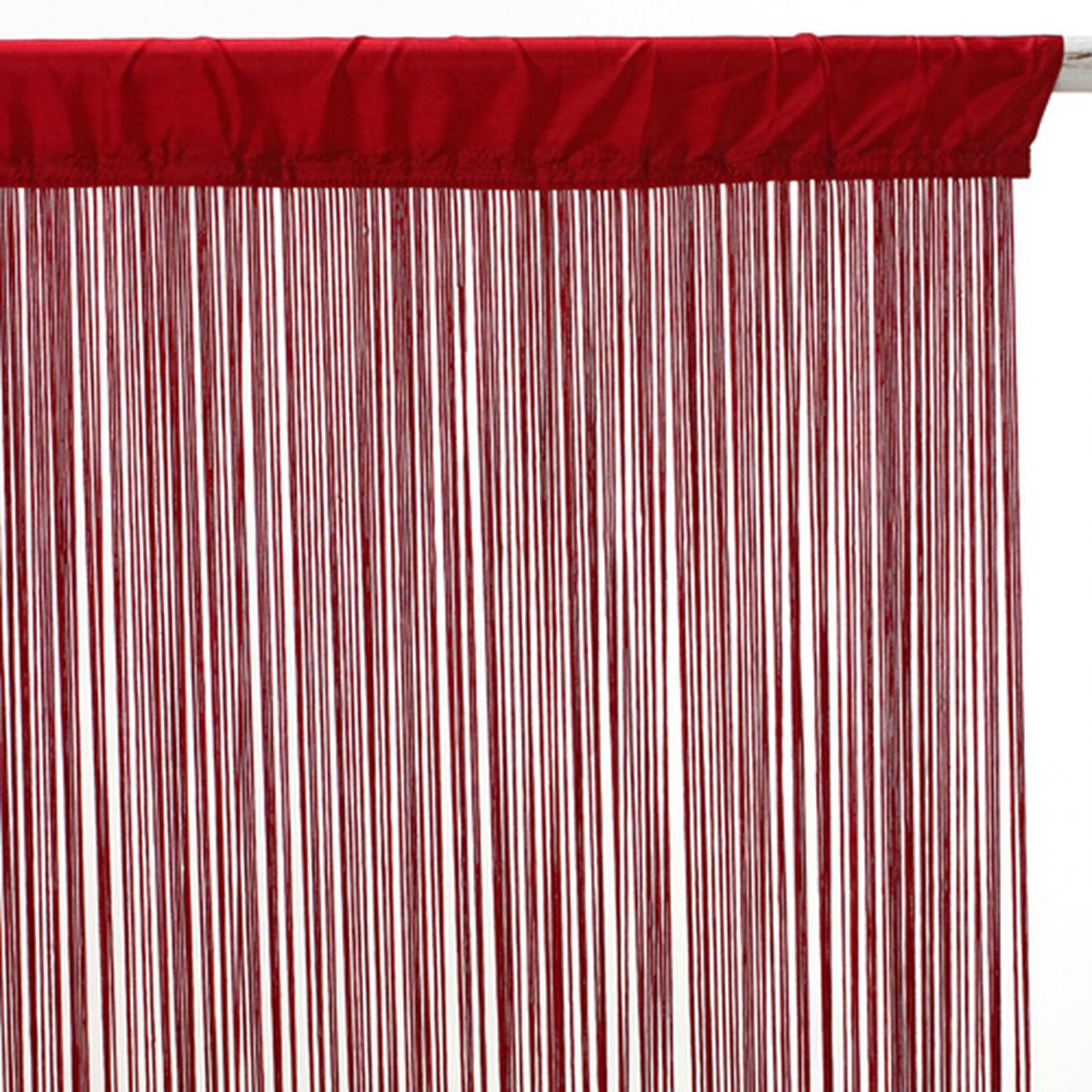 Atmosphera, Createur D'Interieur - Lot 2x Rideau fils - 90 x 200 cm - Rouge - Objets déco