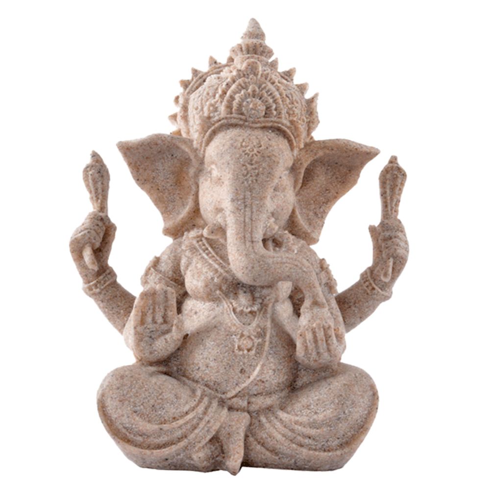 marque generique - Grès Ganesha Grès Elephant Bouddha Sculpture - Objets déco