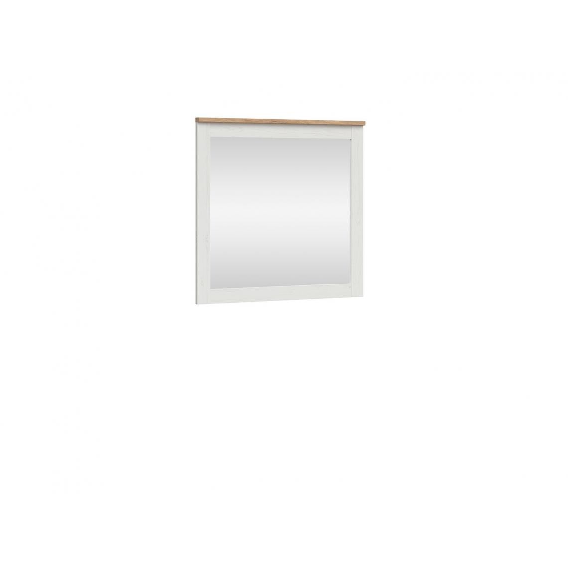 Hucoco - LOKSU - Miroir mural style scandinave salon/chambre/entrée - 96x90.5x4 - Décoration du couloir - Blanc - Miroirs