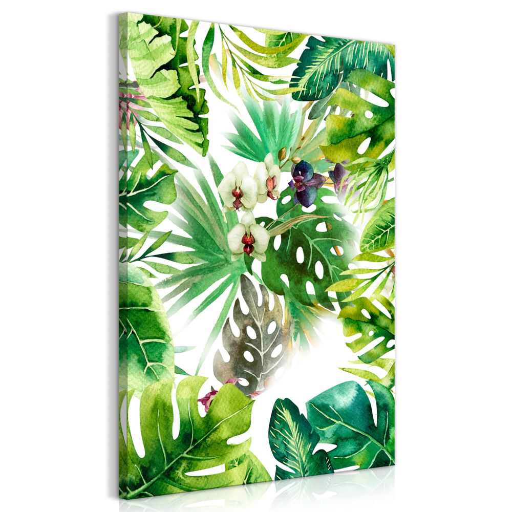 Bimago - Tableau - Tropical Shadow (1 Part) Vertical - Décoration, image, art | Paysages | Forêt | - Tableaux, peintures