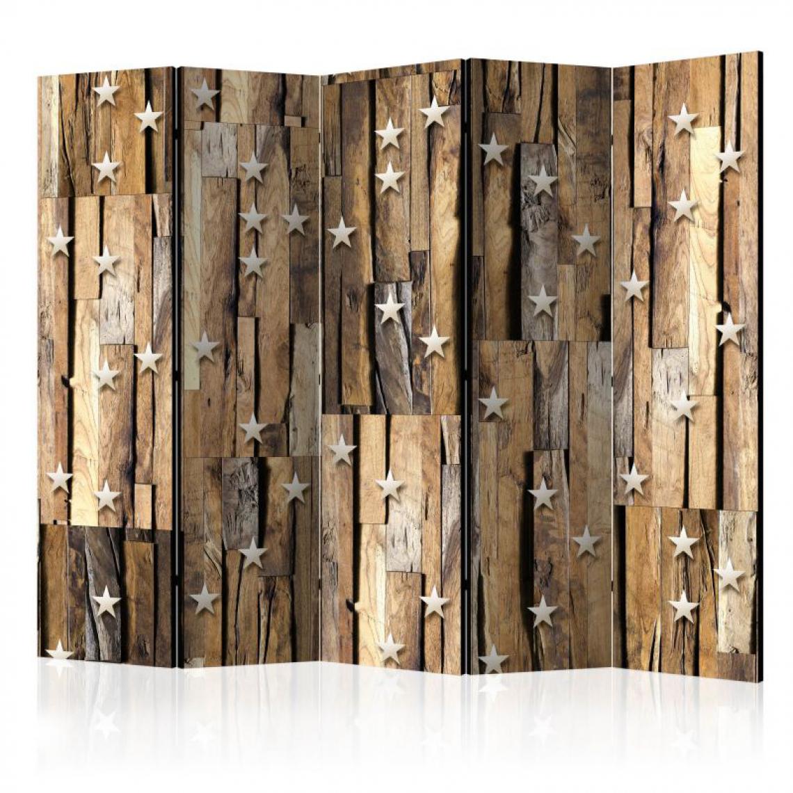 Artgeist - Paravent 5 volets - Wooden Constellation II [Room Dividers] .Taille : 225x172 - Paravents