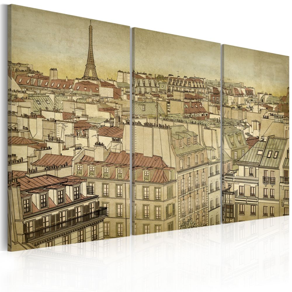 Bimago - Tableau - Paris - ville de l'harmonie - Décoration, image, art | Vintage | - Tableaux, peintures