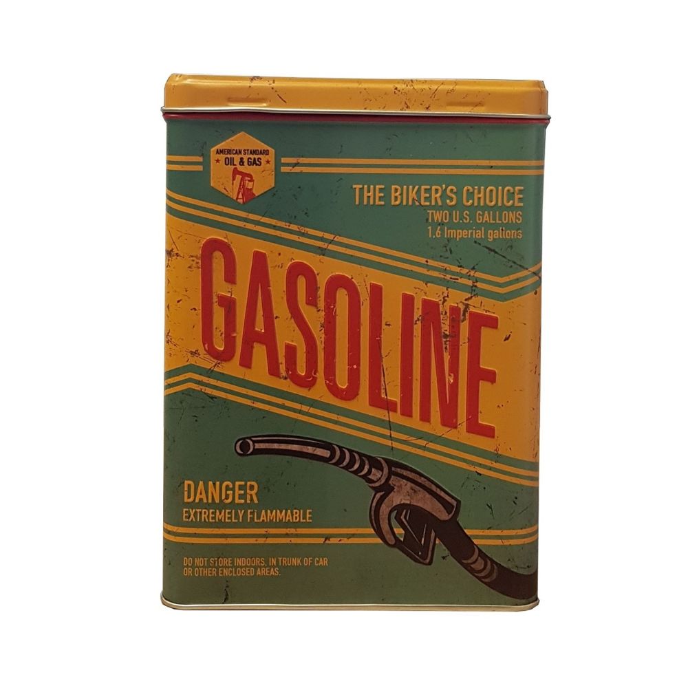 Les Collections Retro - Boite En Étain Sous Licence Gasoline American Fuel - Objets déco