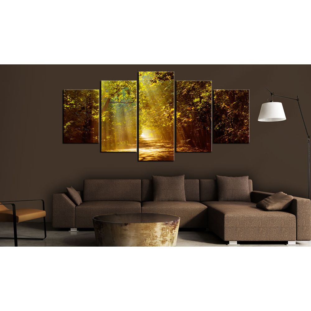 marque generique - 100x50 Tableau Forêt Paysages Superbe Forêt ensoleillée - Tableaux, peintures